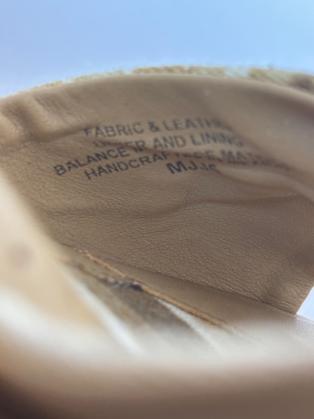Born Drilles Espadrille Wedge Slide Sandals Leather Fabric Boho Slip-On Tan 8 - Picture 14 of 16